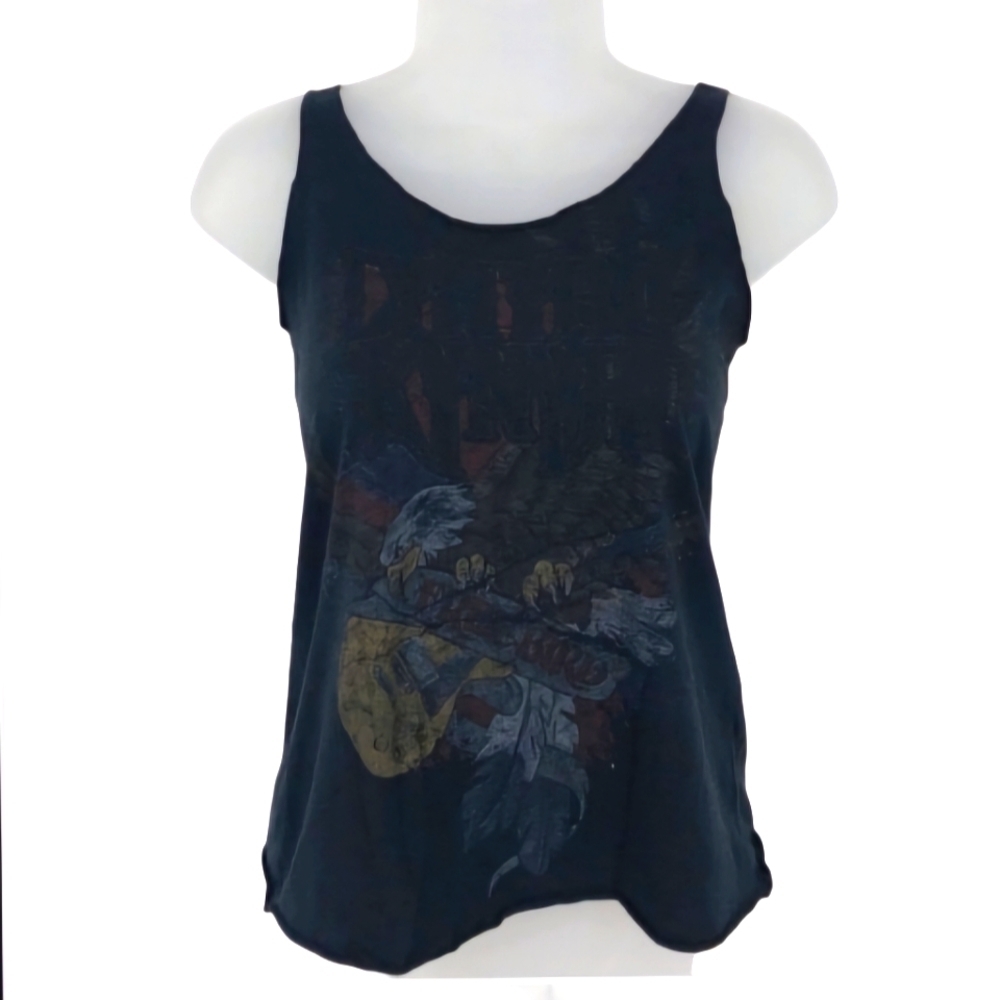 Modern Lux Vintage Style Free Bird Graphic Tank